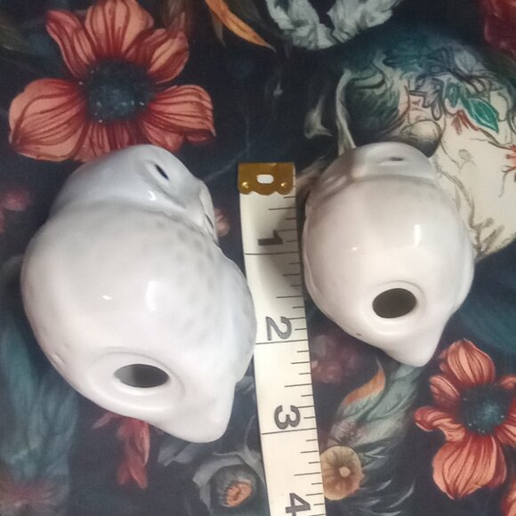 Vintage Ceramic Owl Figurines Set Cute Retro Home Decor JAPAN STONEWARE OWL - Picture 6 of 6
